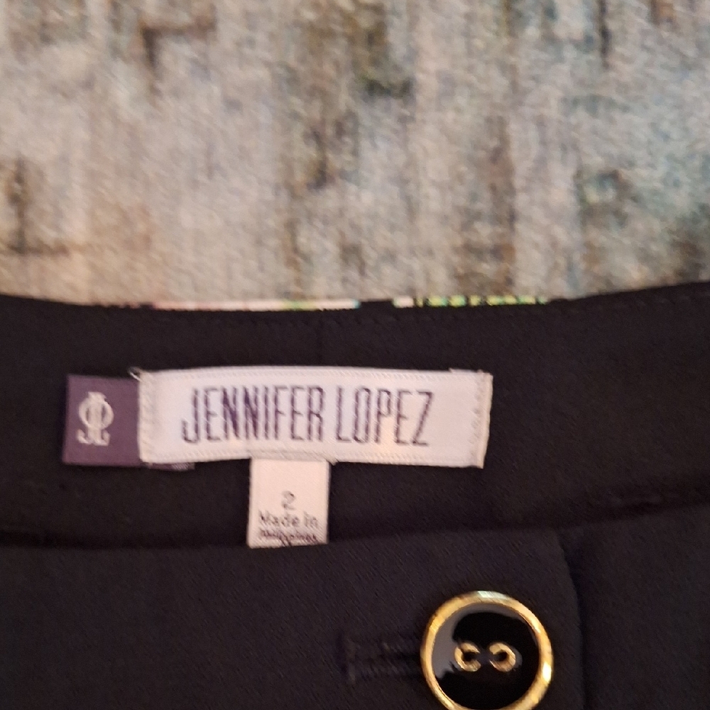 Jennifer Lopez High Waist Black/Green Shorts. Excellent Condition NWOT - Picture 7 of 9